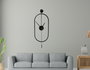 Wallity Mclock-00104 Reloj de pared decorativo de metal negro